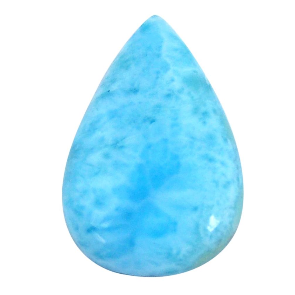 Natural 21.30cts larimar blue cabochon 25x16 mm pear loose gemstone s11202