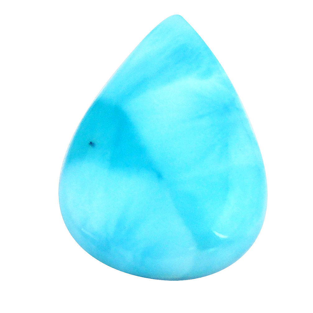 Natural 21.35cts larimar blue cabochon 25x18 mm pear loose gemstone s14747