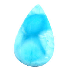 Natural 23.45cts larimar blue cabochon 26x16 mm pear loose gemstone s14746