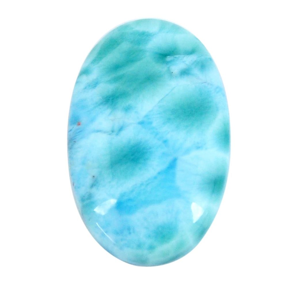 Natural 26.30cts larimar blue cabochon 27.5x17.5 mm oval loose gemstone s11206