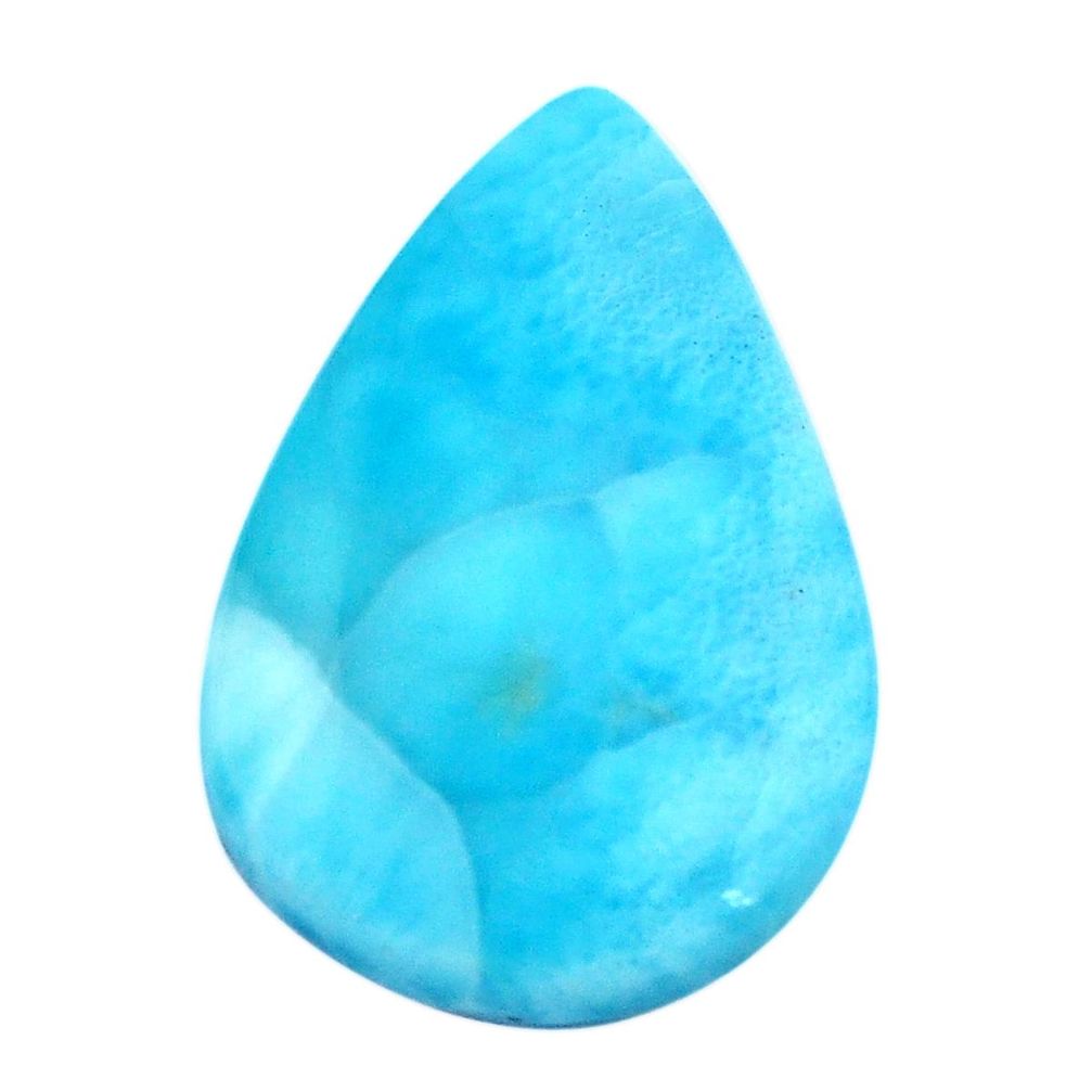 Natural 24.15cts larimar blue cabochon 27.5x18 mm pear loose gemstone s14722