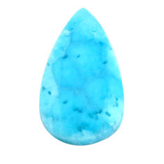 Natural 20.10cts larimar blue cabochon 27x16 mm pear loose gemstone s14748