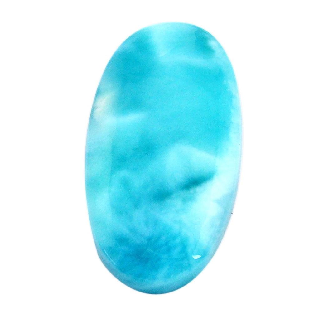 Natural 26.30cts larimar blue cabochon 30x16 mm oval loose gemstone s14727