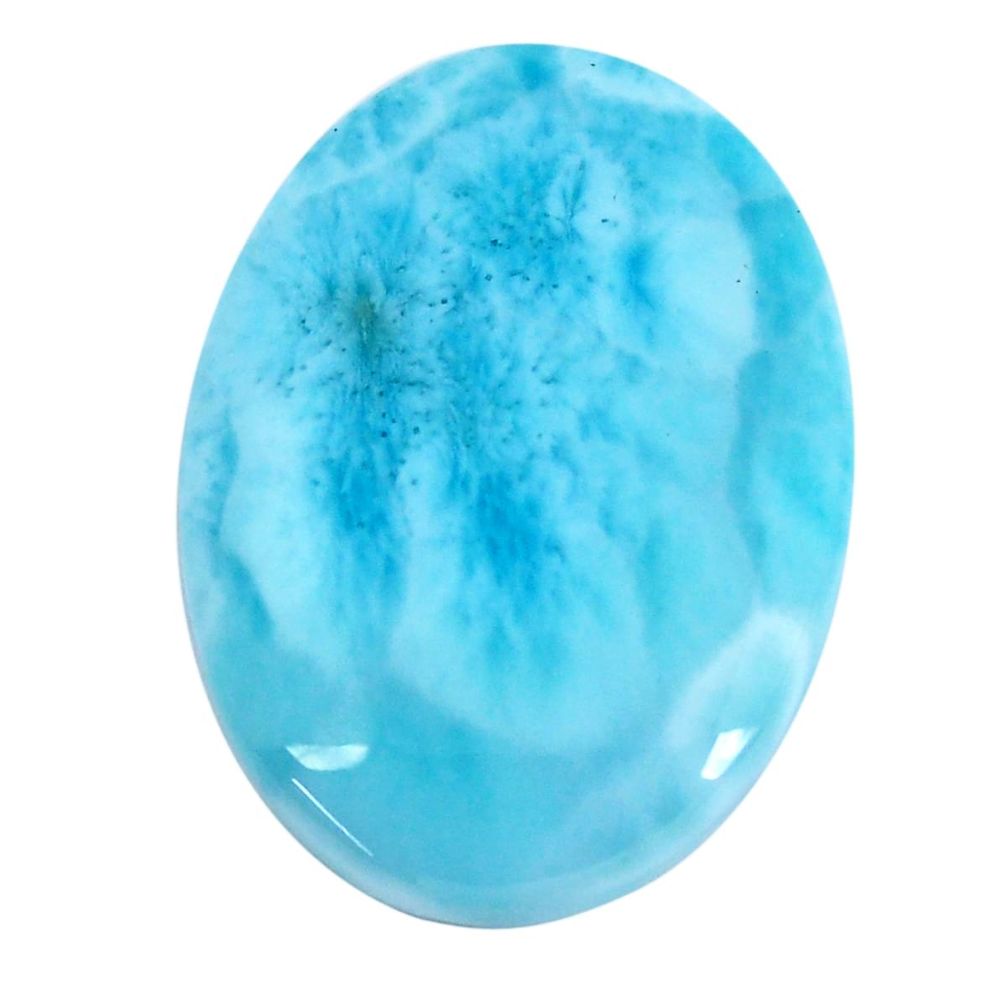 Natural 45.10cts larimar blue cabochon 32x23 mm oval loose gemstone s11212