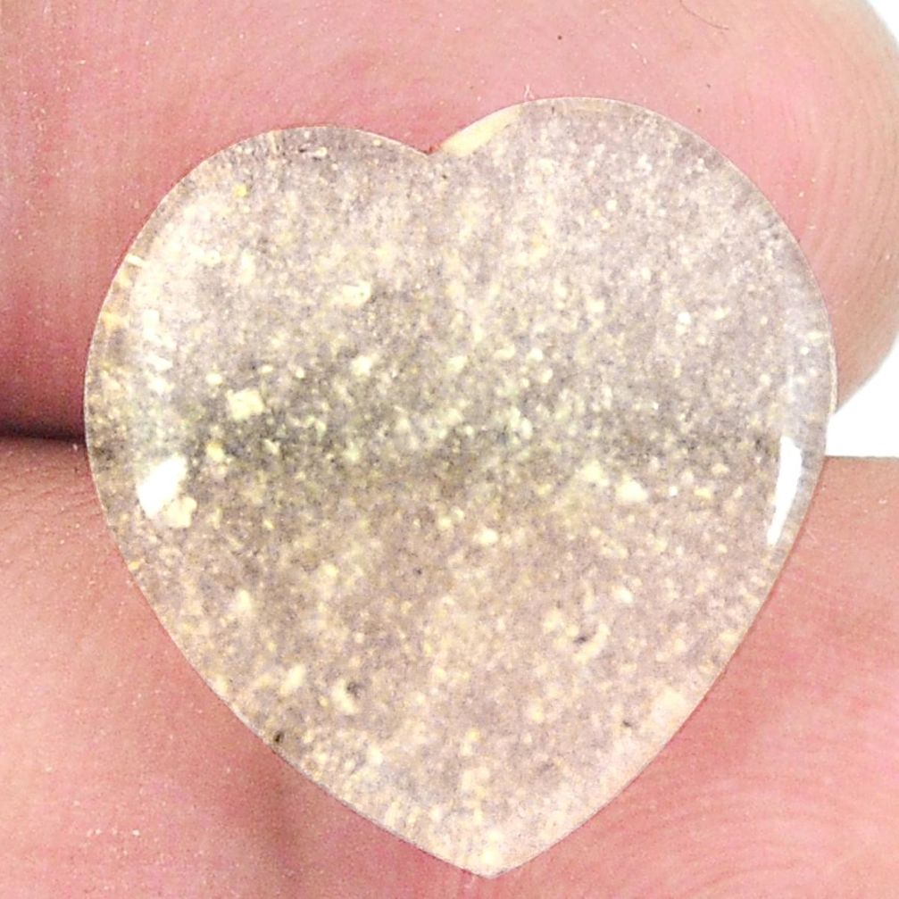 Natural 10.30cts libyan desert glass 18x17.5 mm heart loose gemstone s12157