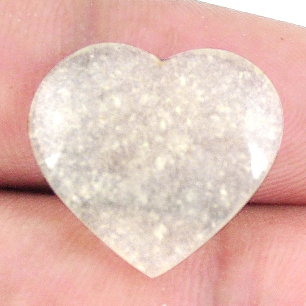 Natural 10.15cts libyan desert glass 18x19 mm heart loose gemstone s12147