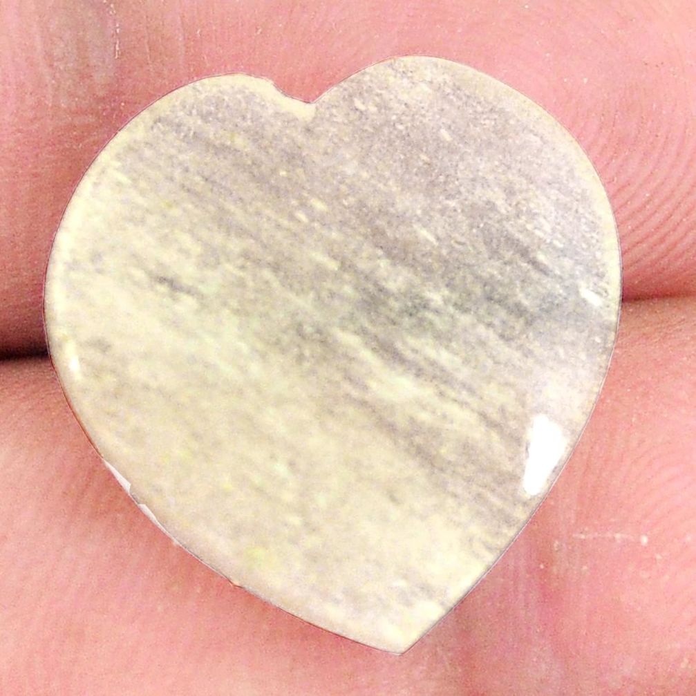 Natural 11.30cts libyan desert glass 20x18.5 mm heart loose gemstone s12142