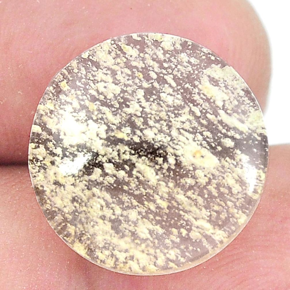 Natural 12.35cts libyan desert glass cabochon 16.5x16.5 mm loose gemstone s12090