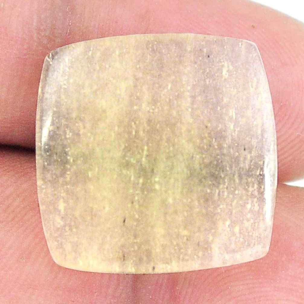 Natural 16.30cts libyan desert glass cabochon 19x19 mm loose gemstone s12112