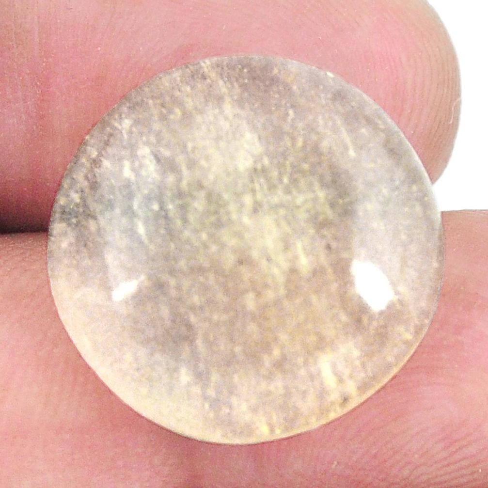 Natural 16.20cts libyan desert glass cabochon 19x19 mm loose gemstone s12115
