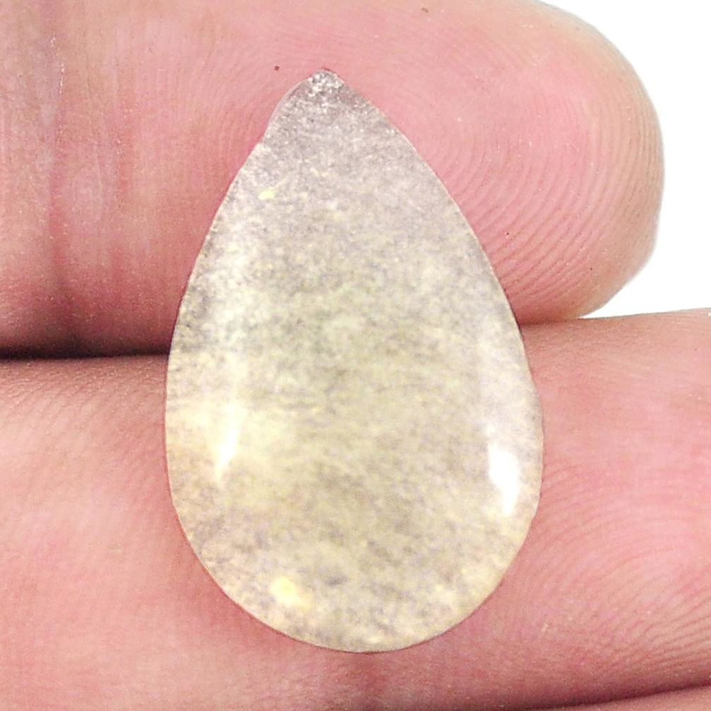 Natural 11.35cts libyan desert glass cabochon 22.5x14 mm loose gemstone s12110