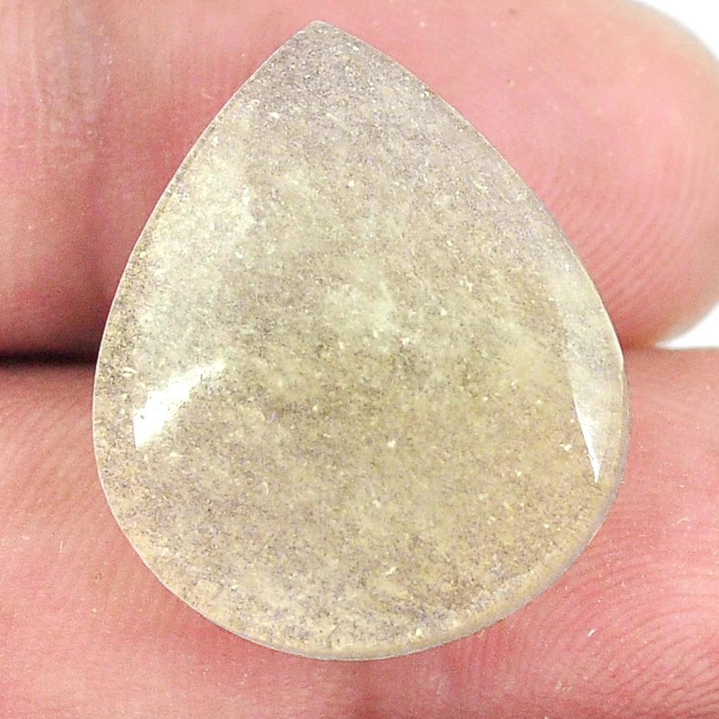 Natural 17.35cts libyan desert glass cabochon 23x19.5 mm loose gemstone s12075