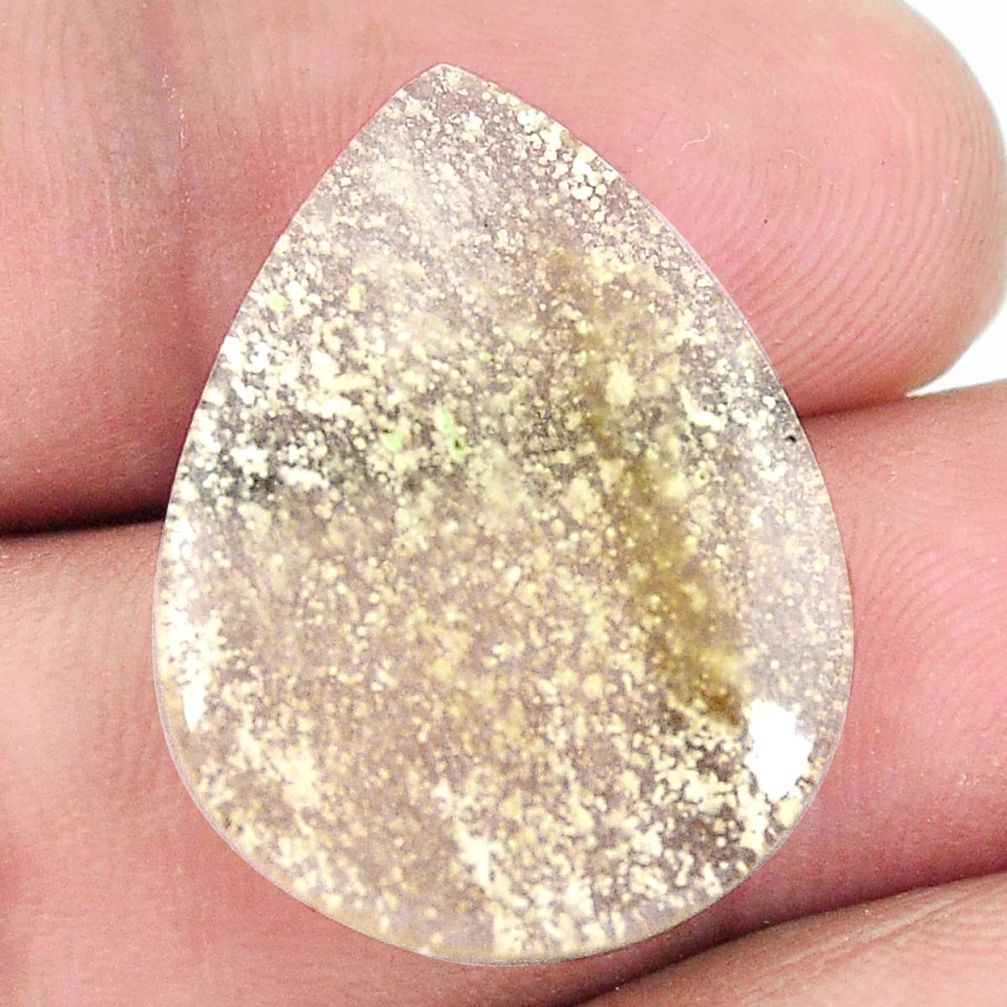 Natural 14.45cts libyan desert glass cabochon 25.5x19 mm loose gemstone s12125
