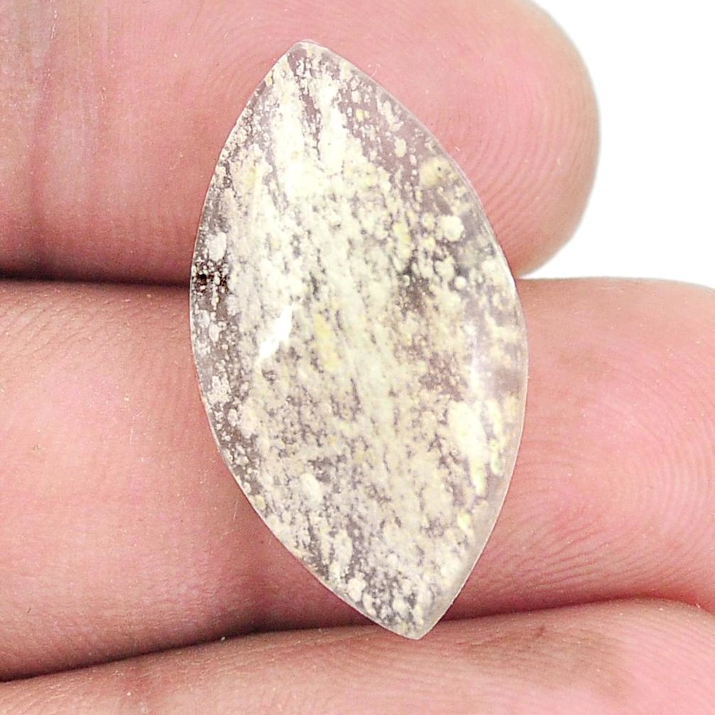 Natural 12.35cts libyan desert glass cabochon 25x13.5 mm loose gemstone s12127