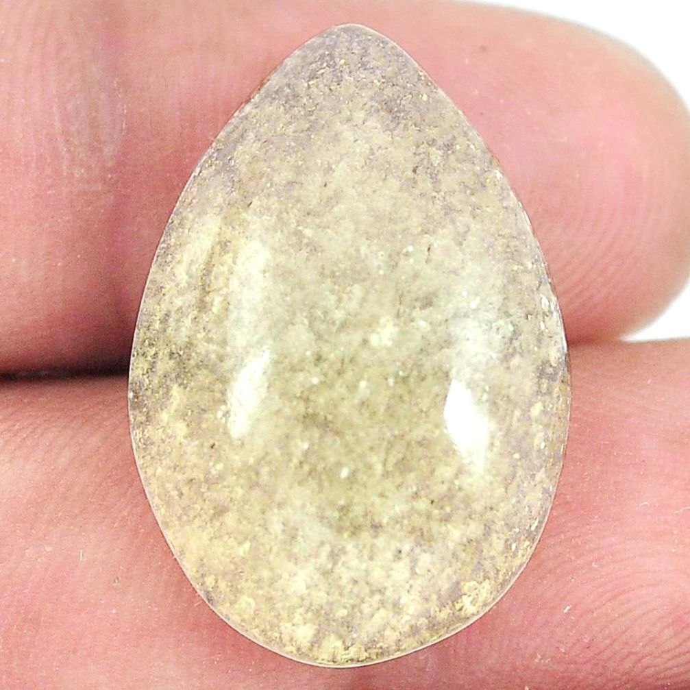 Natural 19.35cts libyan desert glass cabochon 25x17.5 mm loose gemstone s12074