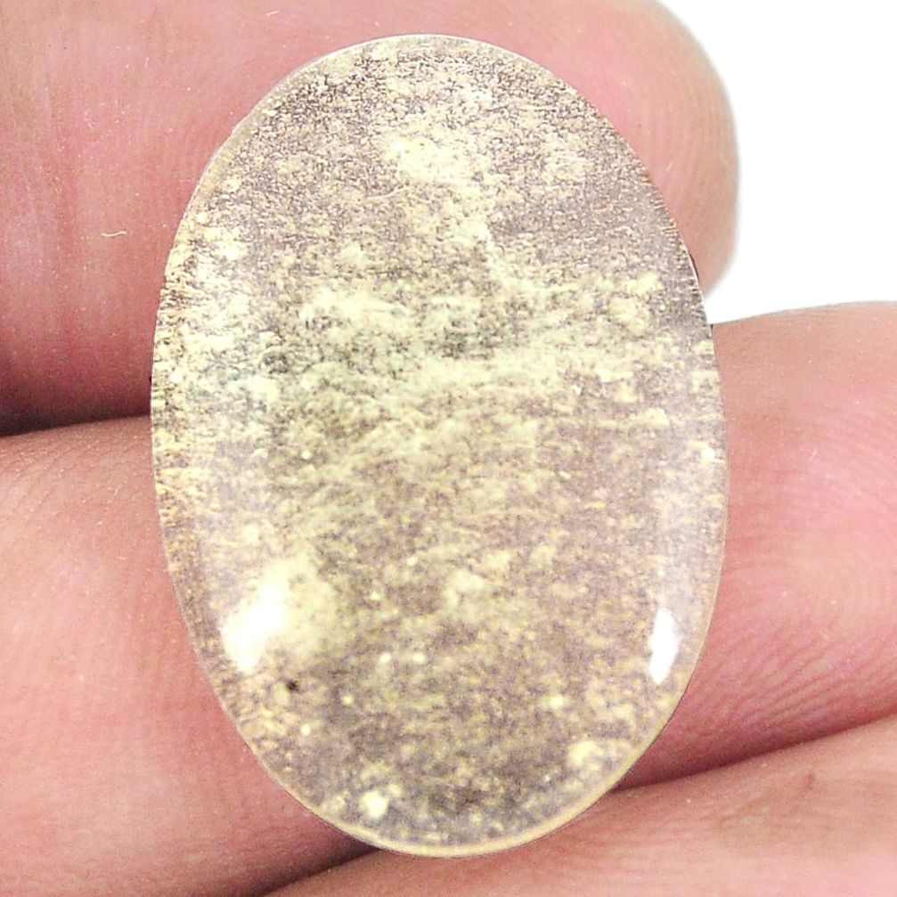 Natural 15.10cts libyan desert glass cabochon 26x17.5mm loose gemstone s12066