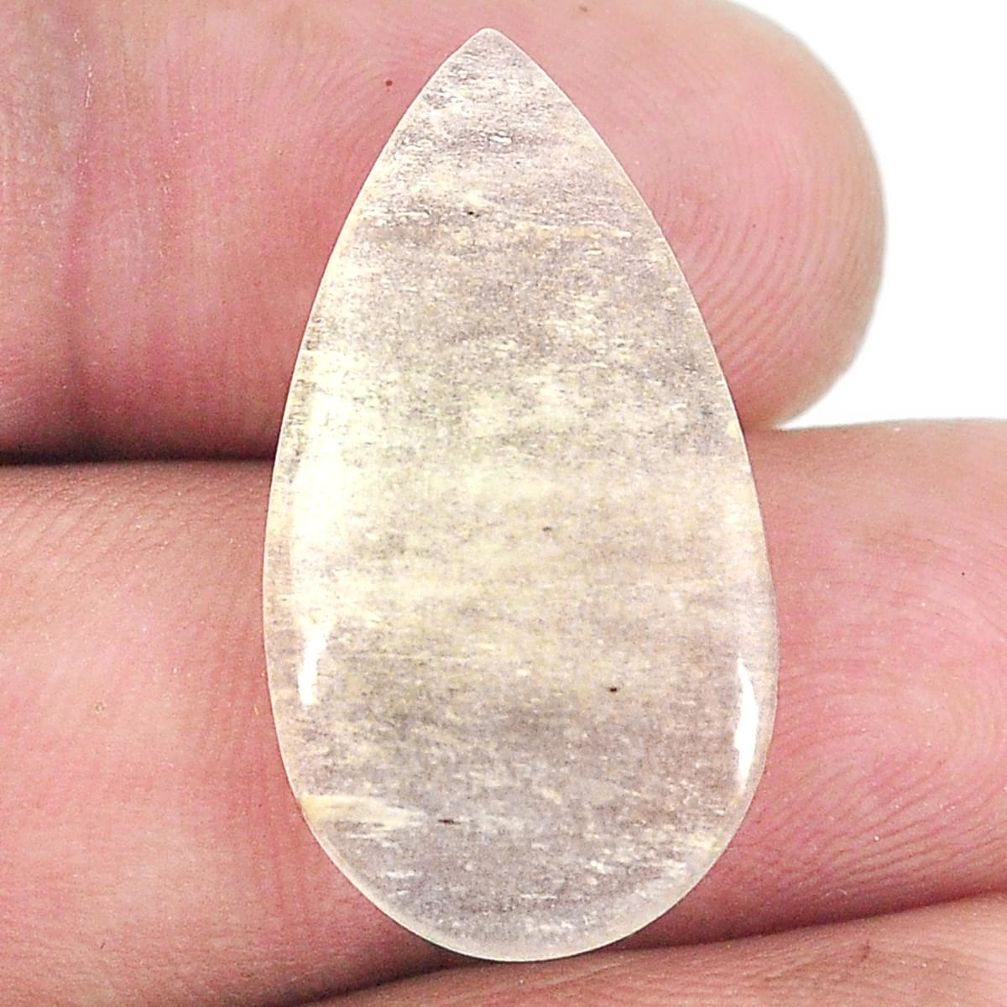 Natural 11.30cts libyan desert glass cabochon 26x14mm pear loose gemstone s12102