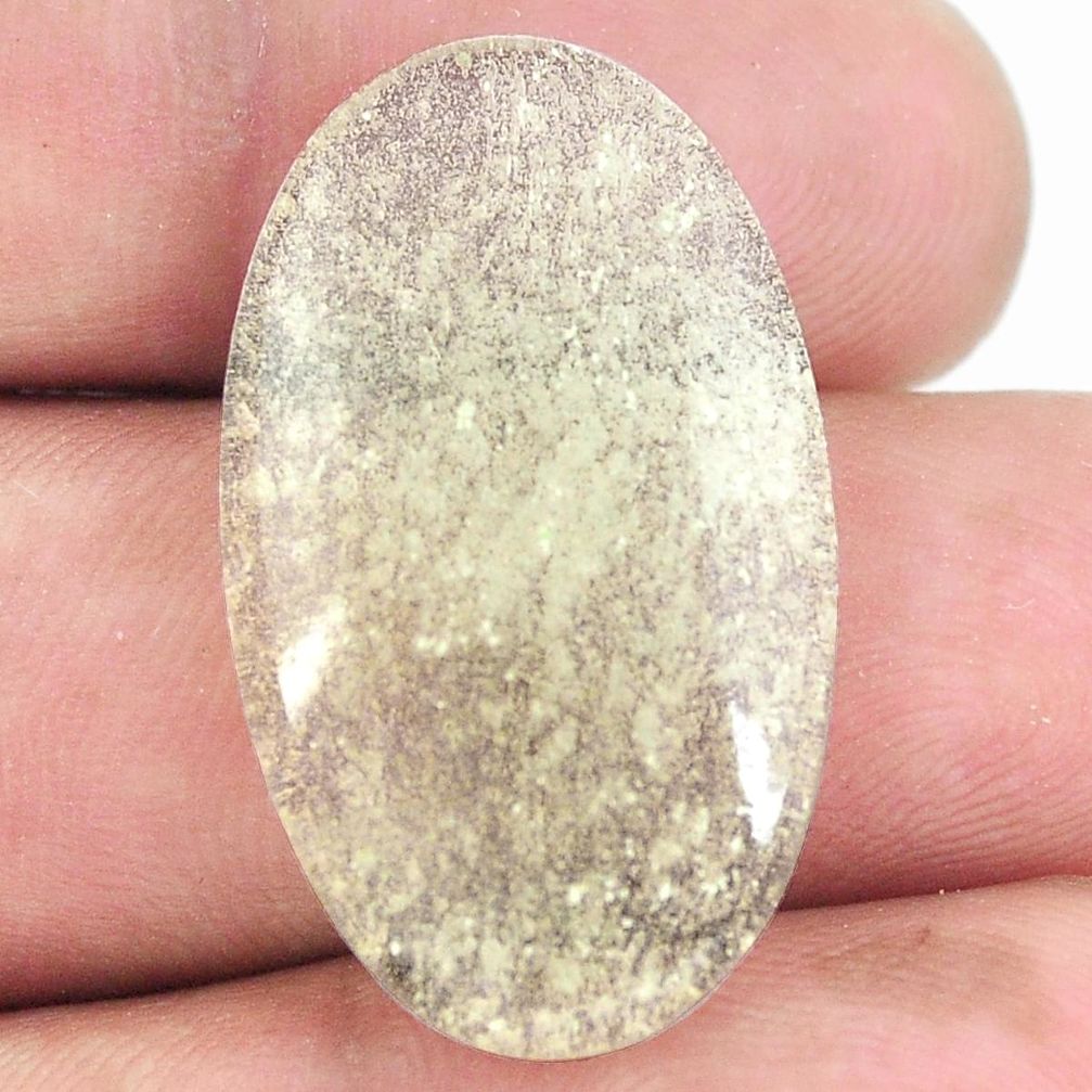 Natural 17.40cts libyan desert glass cabochon 30x17mm oval loose gemstone s12077