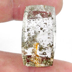Natural 32.40cts marcasite in quartz white 27.5x15 mm loose gemstone s13099