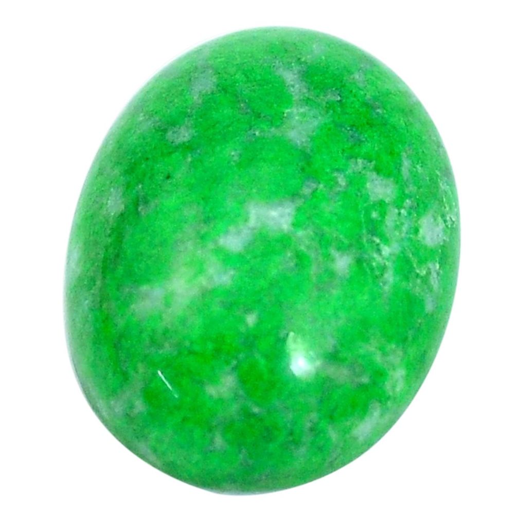 Natural 18.45cts maw sit sit green cabochon 20x15 mm oval loose gemstone s10386