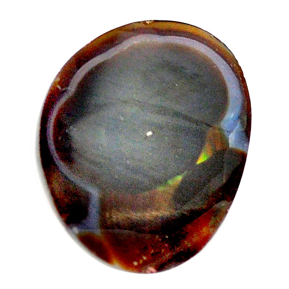 Natural 17.35cts mexican fire agate 18.5x15 mm fancy loose gemstone s13791