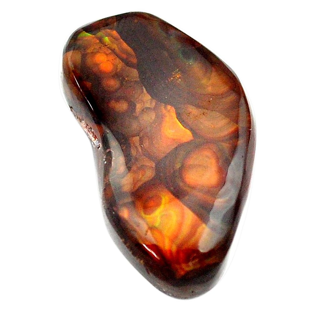 Natural 17.40cts mexican fire agate 24x14 mm fancy loose gemstone s13802