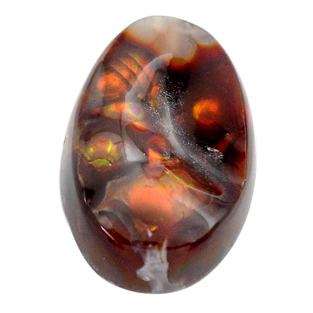 Natural 24.35cts mexican fire agate 24x16.5 mm fancy loose gemstone s13786