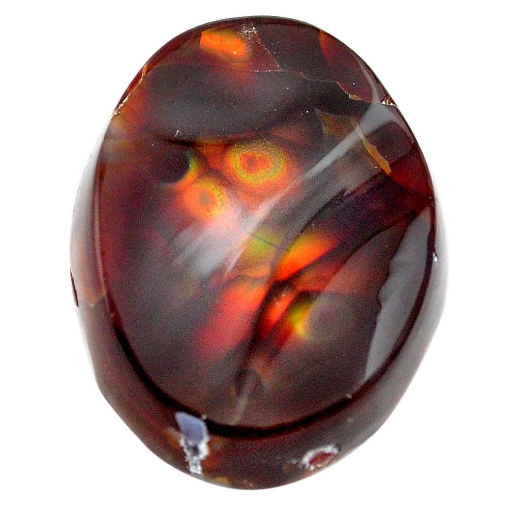 Natural 34.45cts mexican fire agate 27.5x21 mm fancy loose gemstone s13789