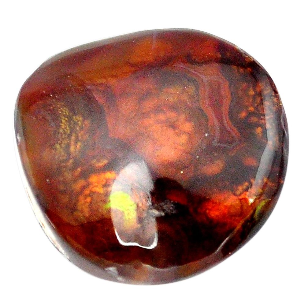 Natural 27.40cts mexican fire agate cabochon 21x21mm fancy loose gemstone s13794