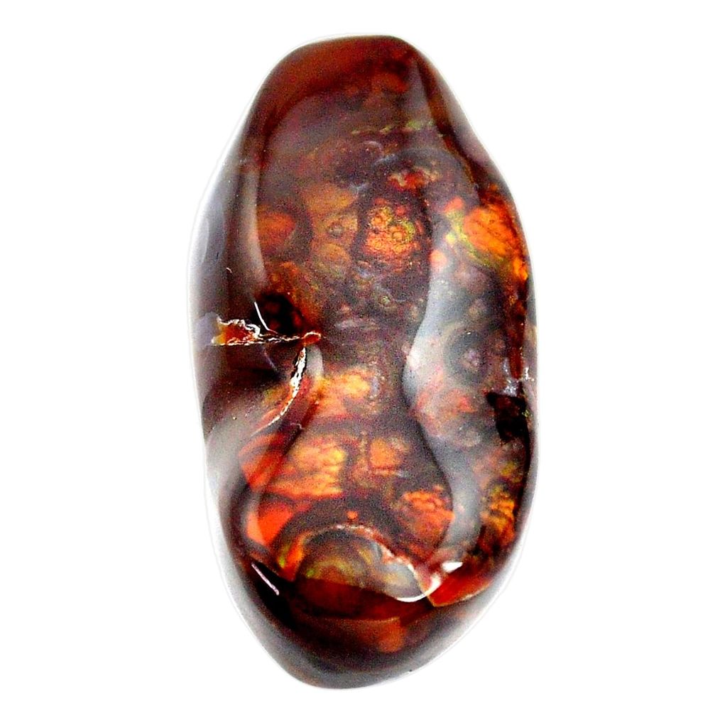 Natural 37.35cts mexican fire agate cabochon 31x15 mm loose gemstone s13799