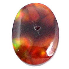 Natural 7.35cts mexican fire agate multi color 13x10 mm loose gemstone s9897