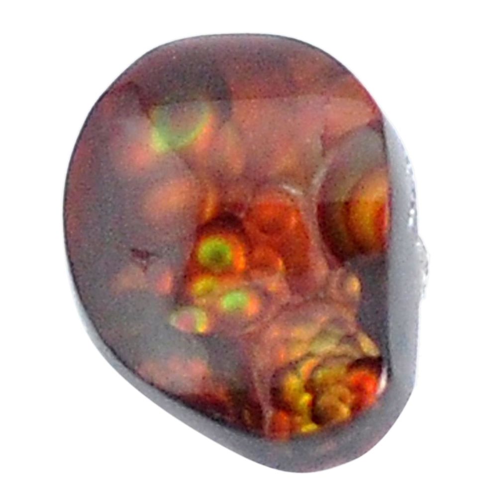 Natural 5.10cts mexican fire agate multi color 15x12 mm loose gemstone s9900