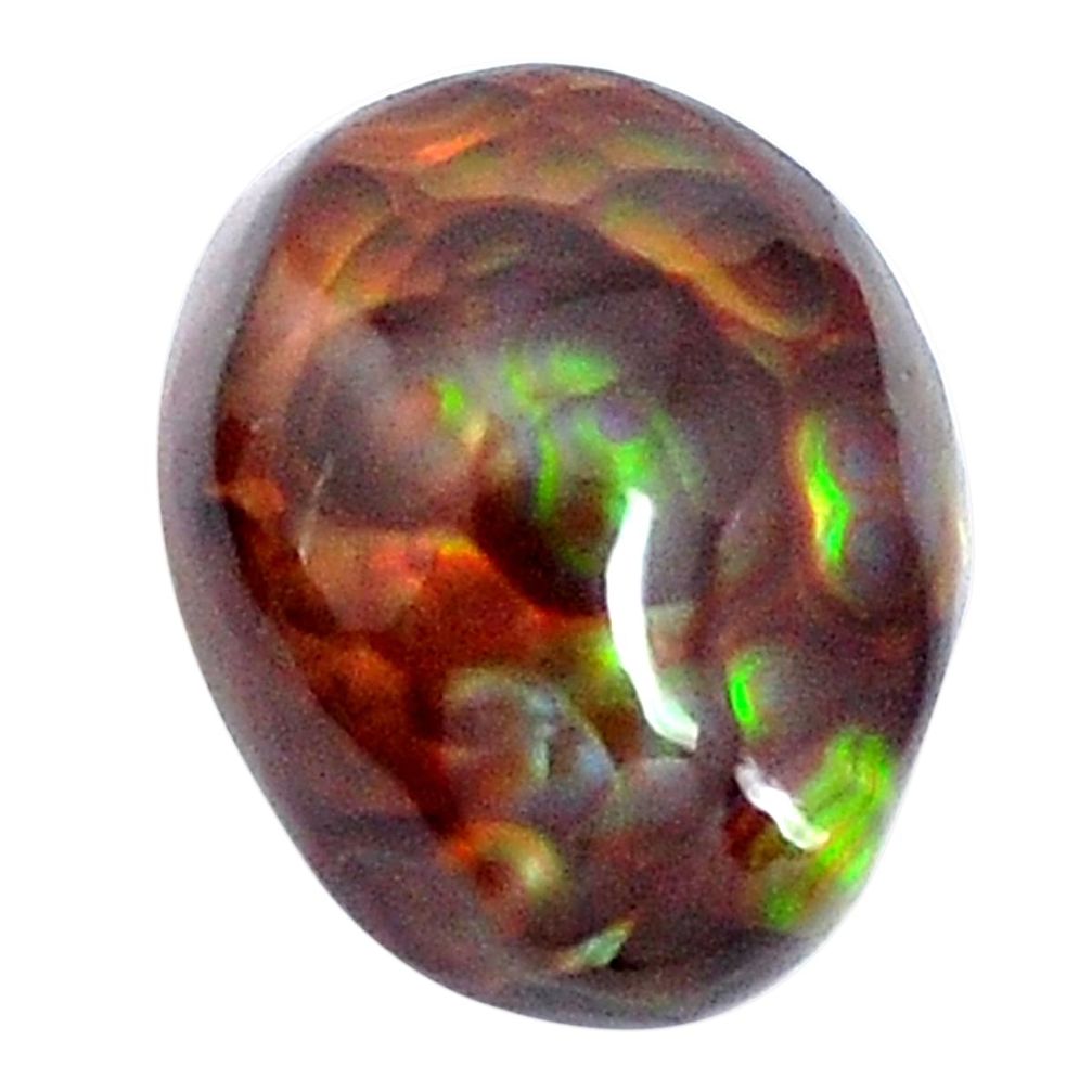 Natural 8.45cts mexican fire agate multi color 15x12.5 mm loose gemstone s9849