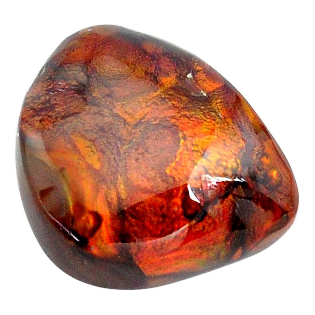 Natural 11.35cts mexican fire agate multi color 16.5x15 mm loose gemstone s13827