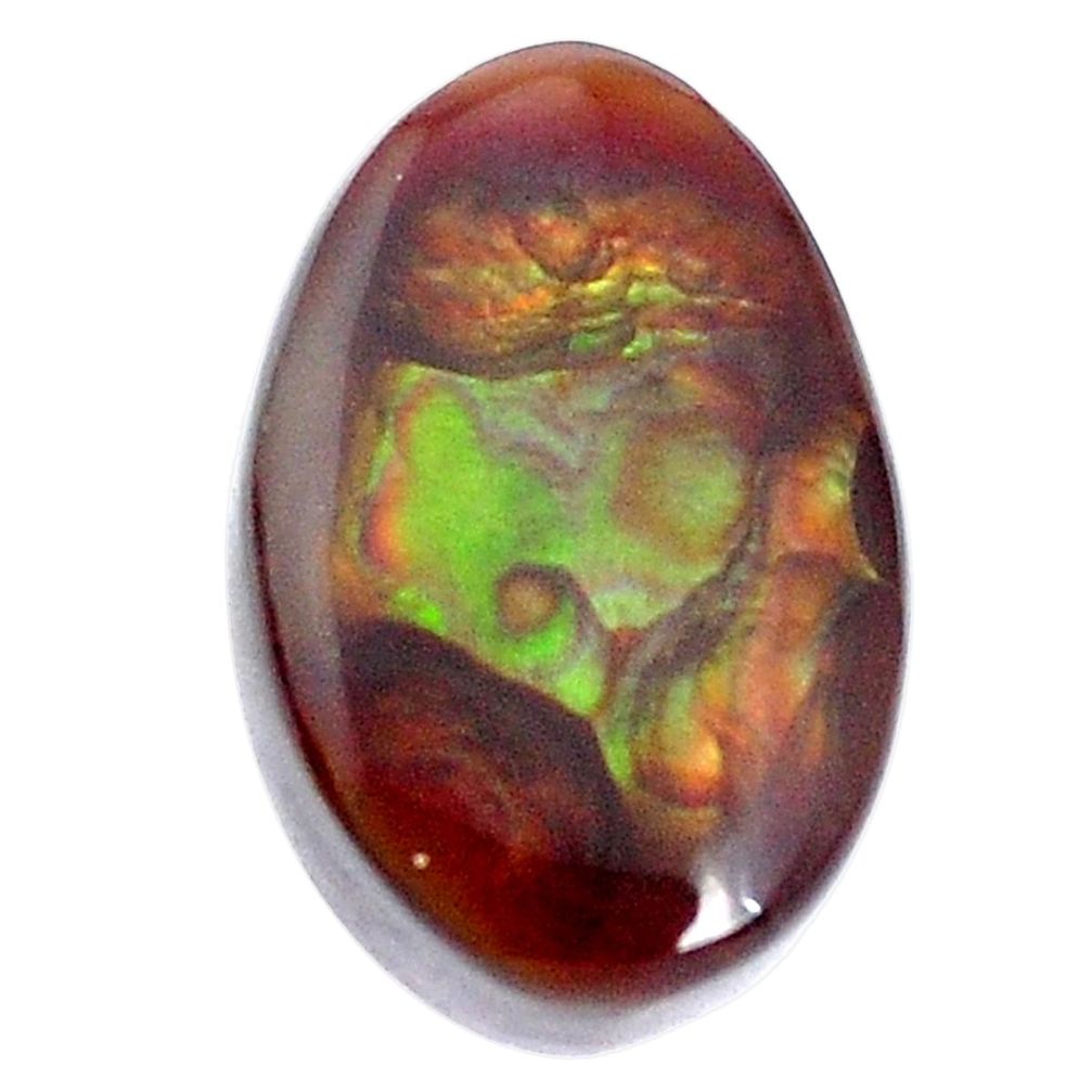 Natural 10.15cts mexican fire agate multi color 17.5x12 mm loose gemstone s9851