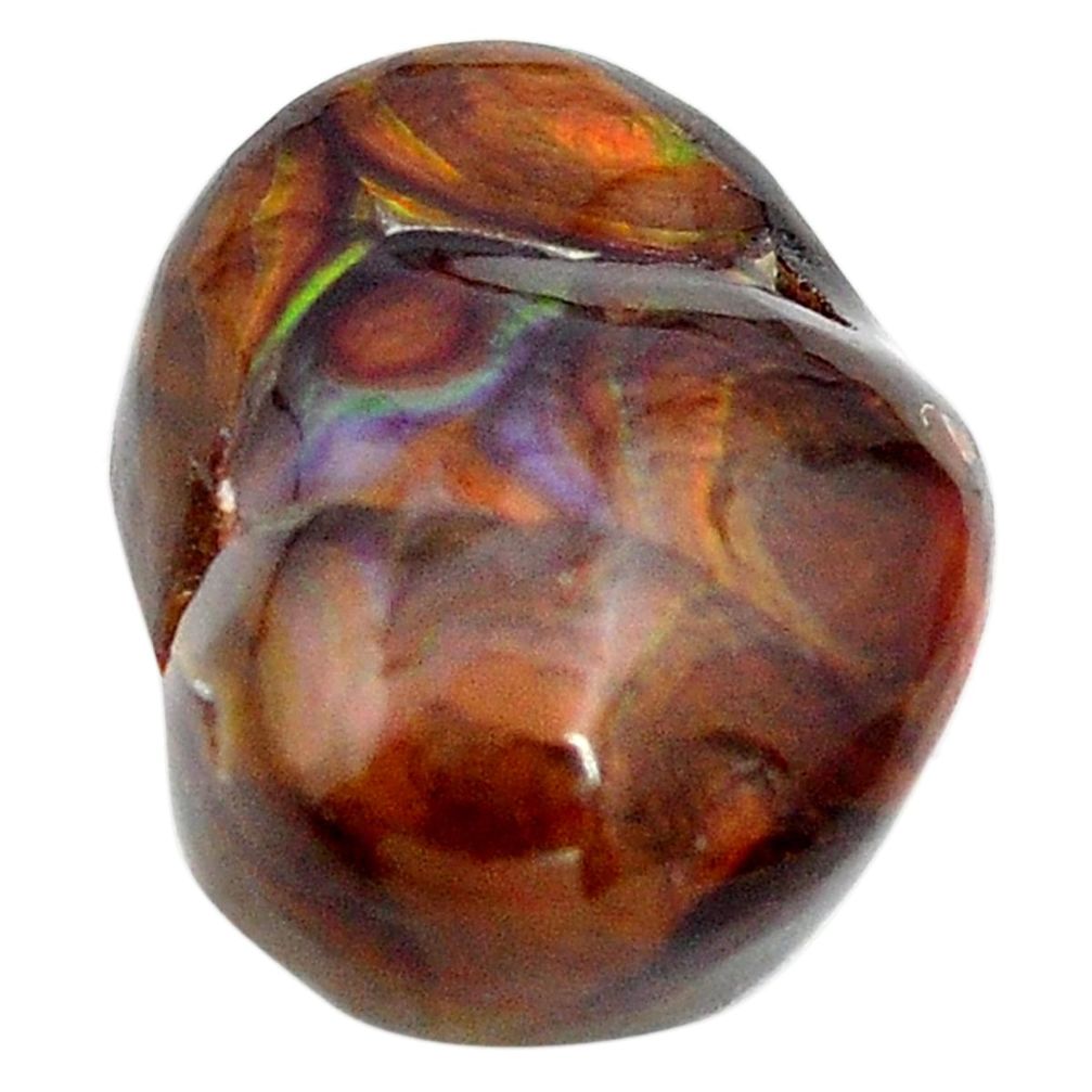 Natural 13.45cts mexican fire agate multi color 17.5x14 mm loose gemstone s13820