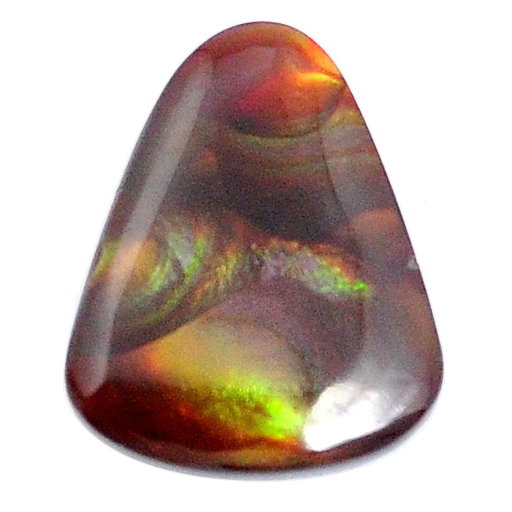 Natural 10.15cts mexican fire agate multi color 17.5x14 mm loose gemstone s9858