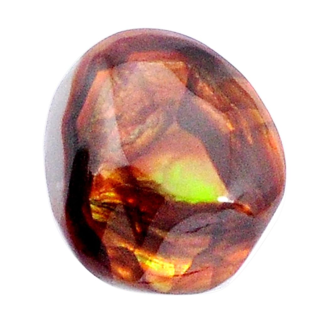 Natural 15.10cts mexican fire agate multi color 17.5x15 mm loose gemstone s9887