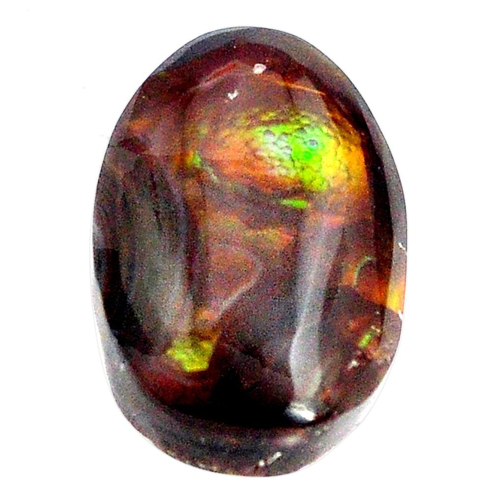 Natural 10.30cts mexican fire agate multi color 17x11.5 mm loose gemstone s13837