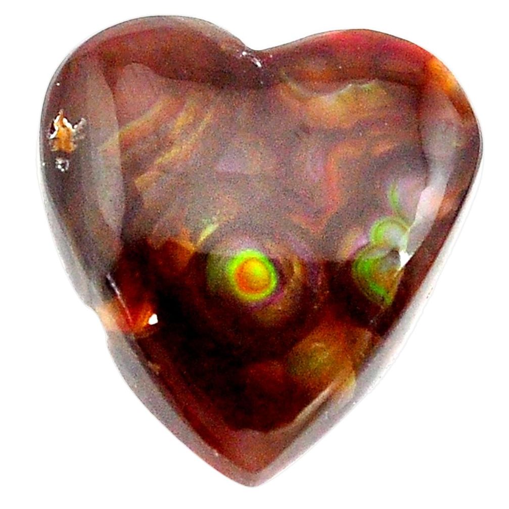 Natural 11.30cts mexican fire agate multi color 17x16 mm loose gemstone s13826