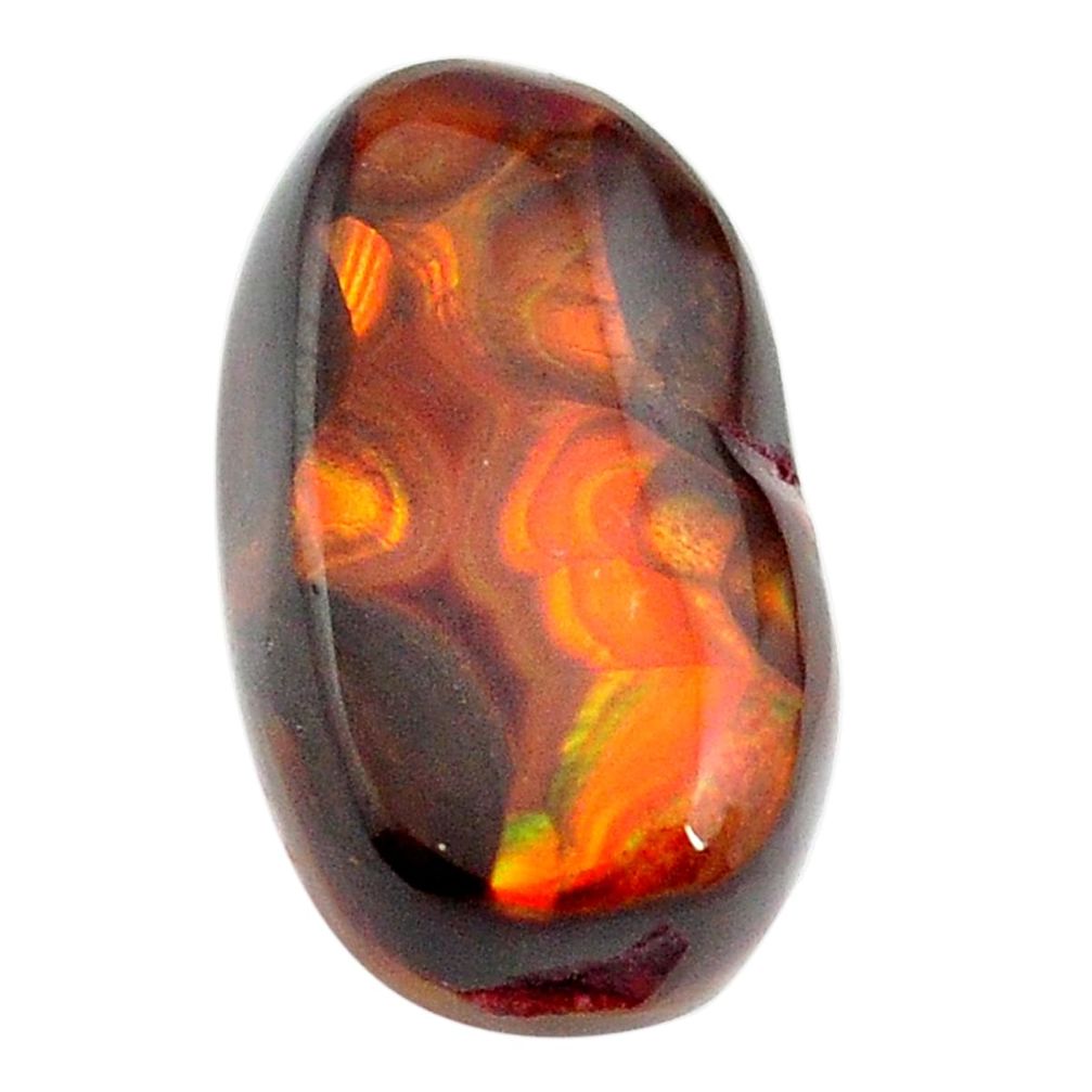 Natural 13.45cts mexican fire agate multi color 18.5x11 mm loose gemstone s13830