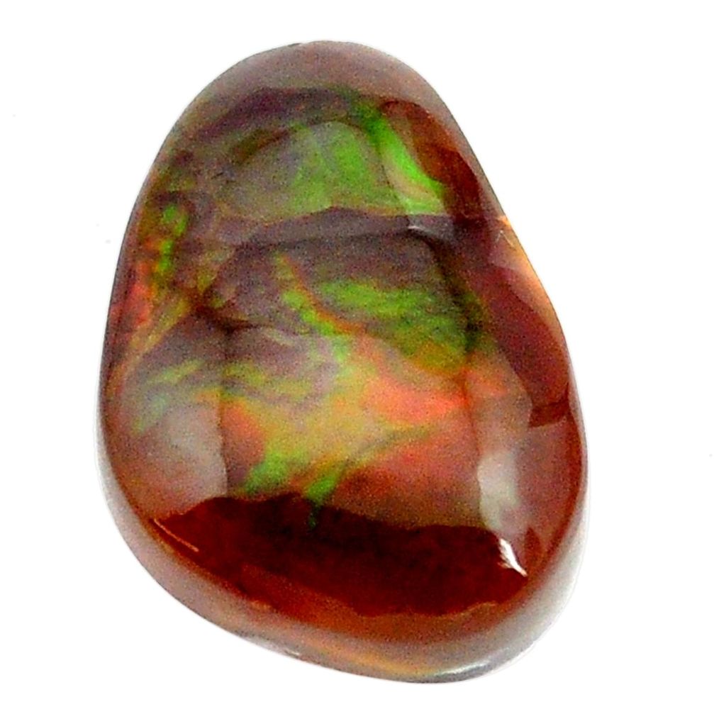 Natural 9.45cts mexican fire agate multi color 18x12 mm loose gemstone s13838