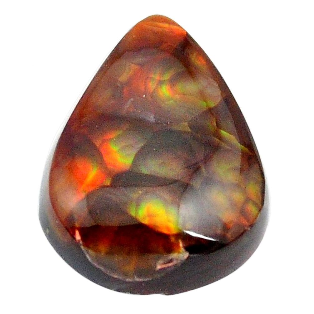 Natural 8.45cts mexican fire agate multi color 18x13.5 mm loose gemstone s13836