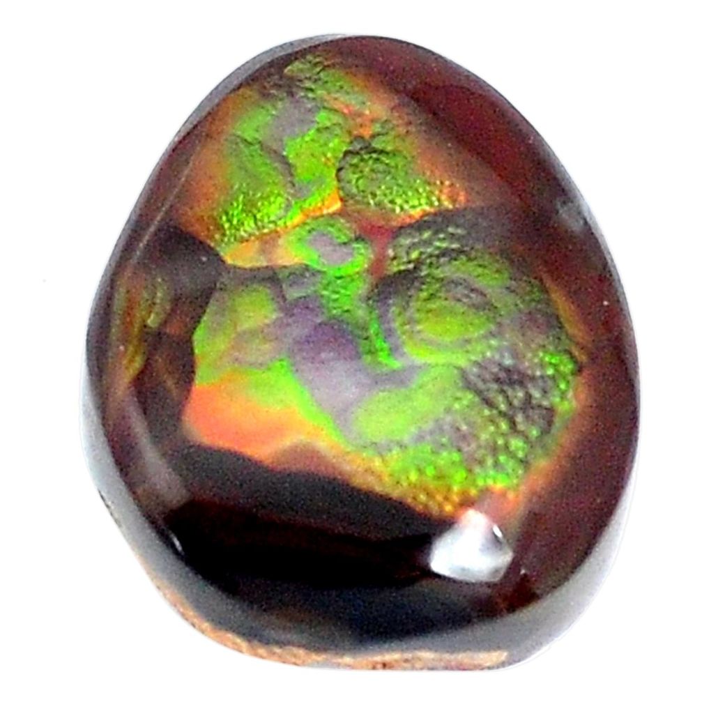 Natural 16.30cts mexican fire agate multi color 18x15 mm loose gemstone s9852