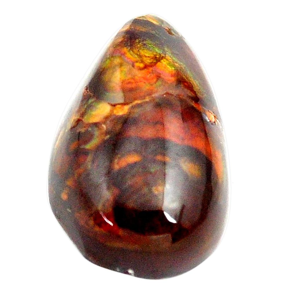 Natural 13.45cts mexican fire agate multi color 21x13.5 mm loose gemstone s13821