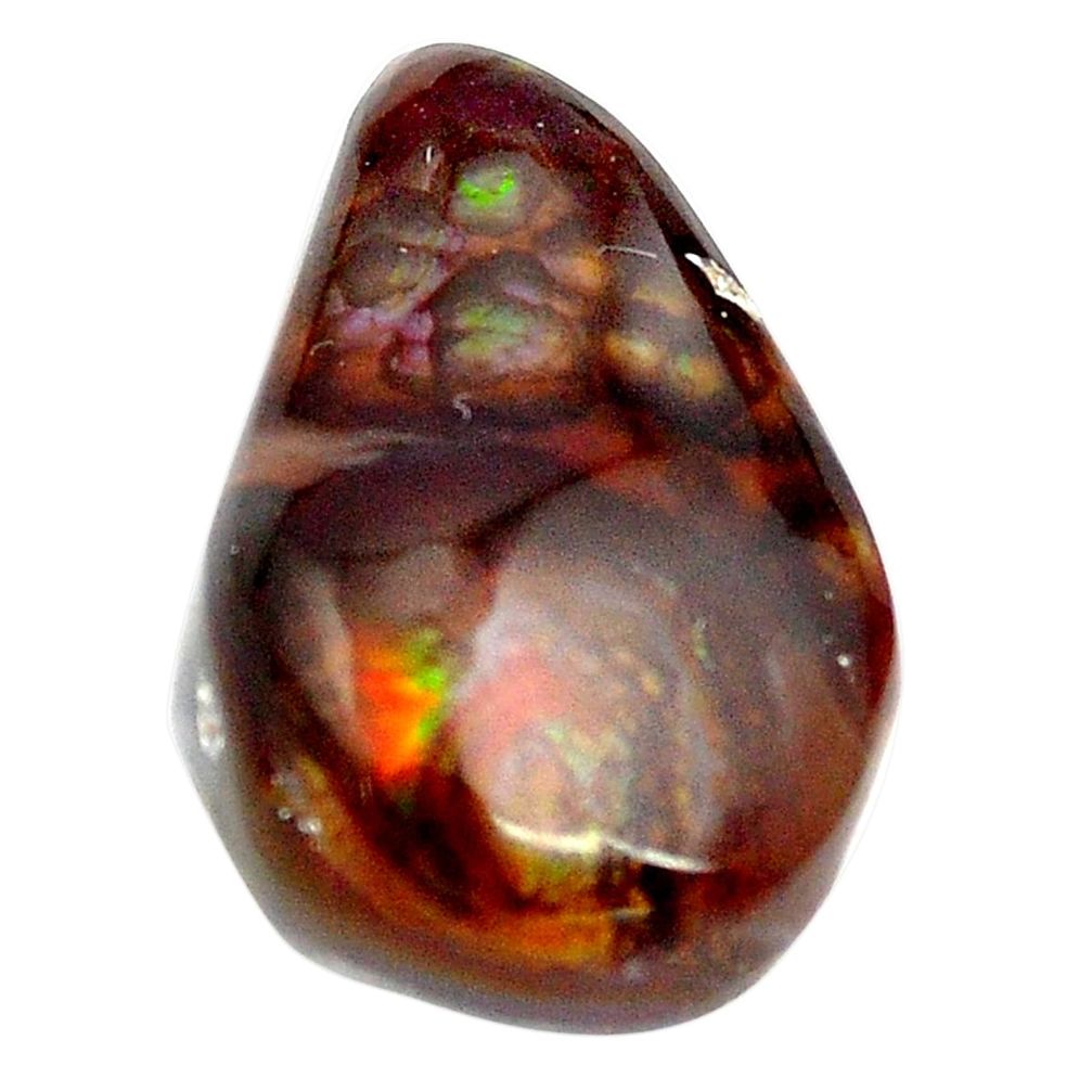 Natural 15.30cts mexican fire agate multi color 21x14 mm loose gemstone s13810