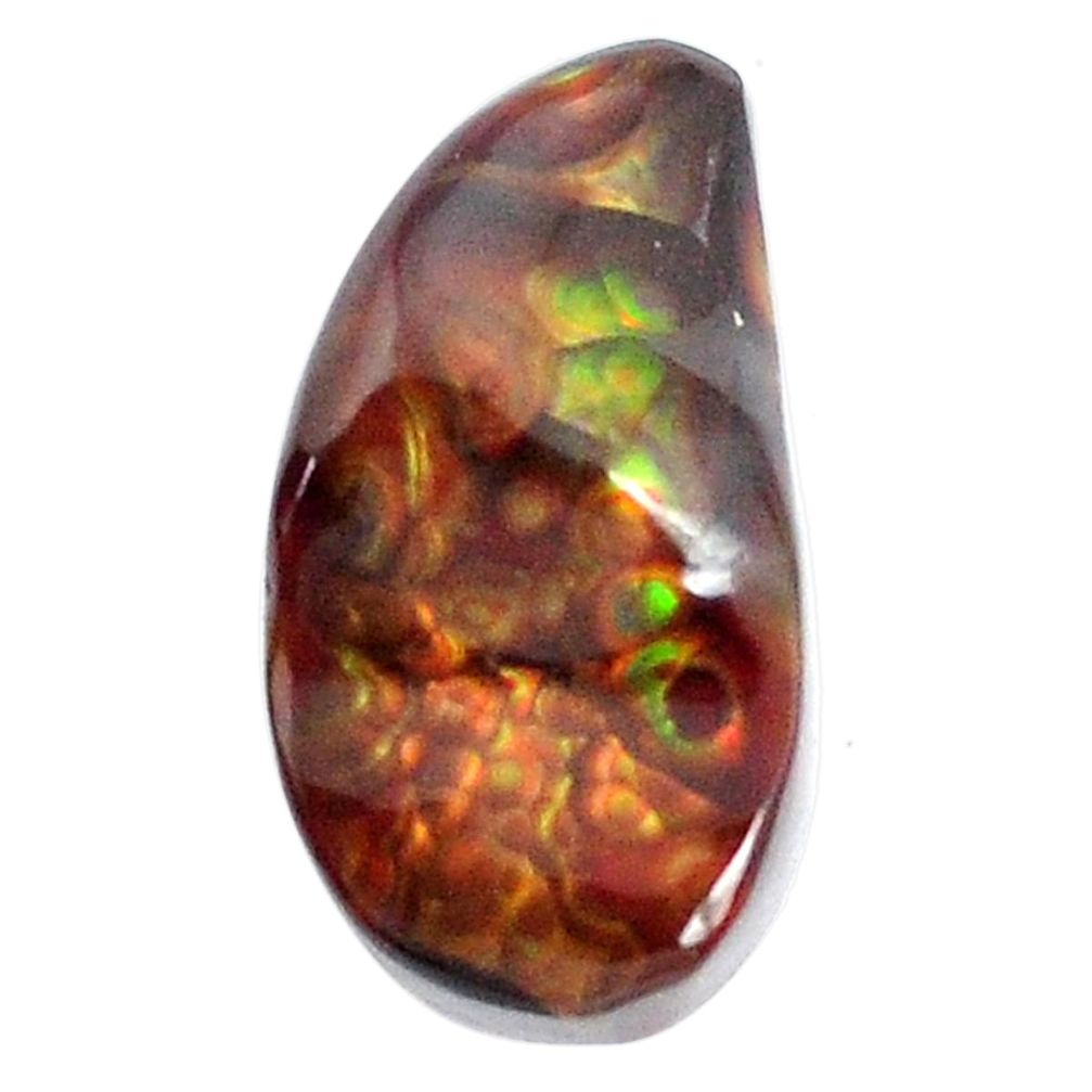 Natural 13.45cts mexican fire agate multi color 22x12 mm loose gemstone s9892