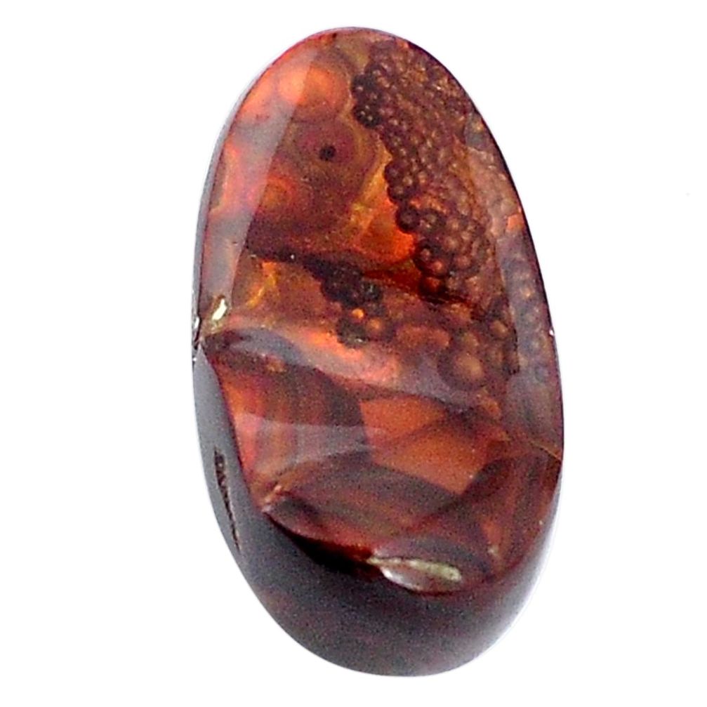 Natural 15.10cts mexican fire agate multi color 23.5x13 mm loose gemstone s9893