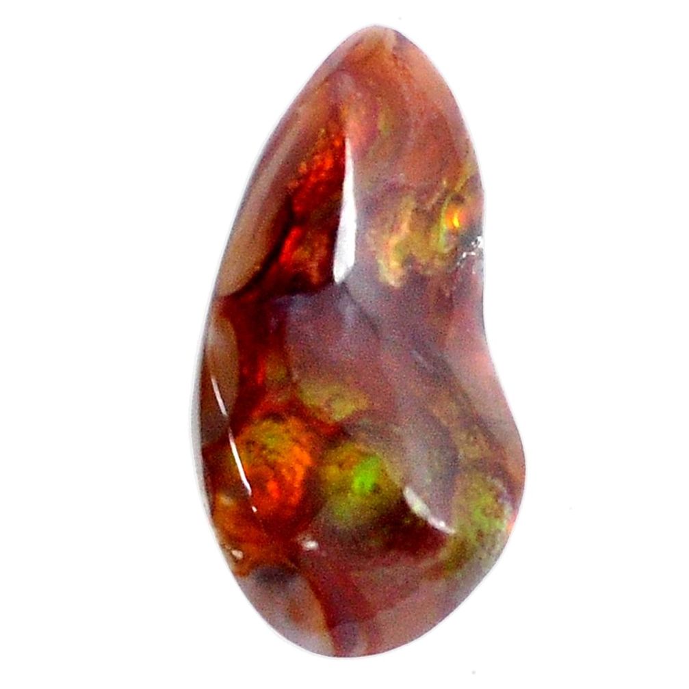 Natural 17.40cts mexican fire agate multi color 26x13.5 mm loose gemstone s9891