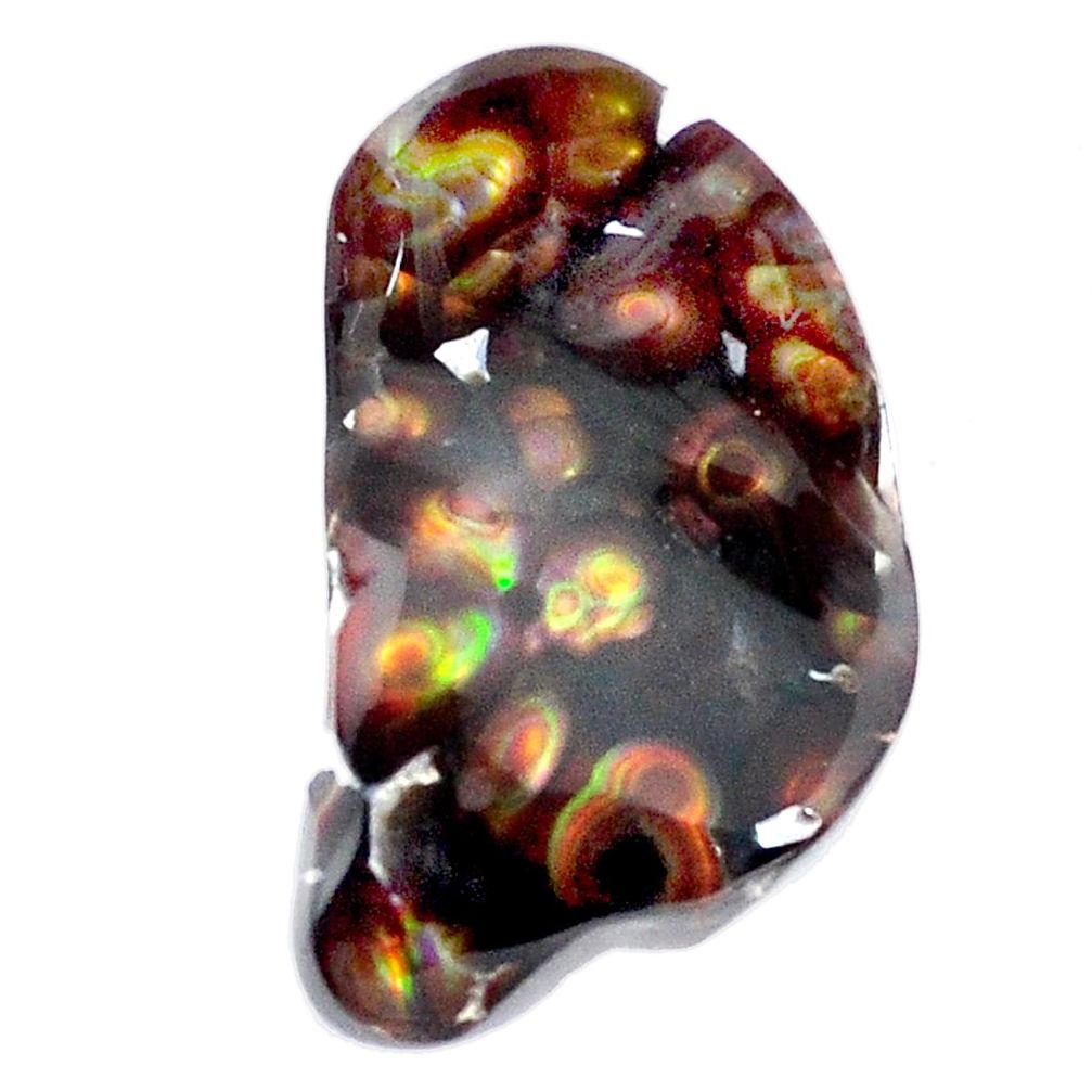 Natural 26.35cts mexican fire agate multi color 31x18 mm loose gemstone s9863